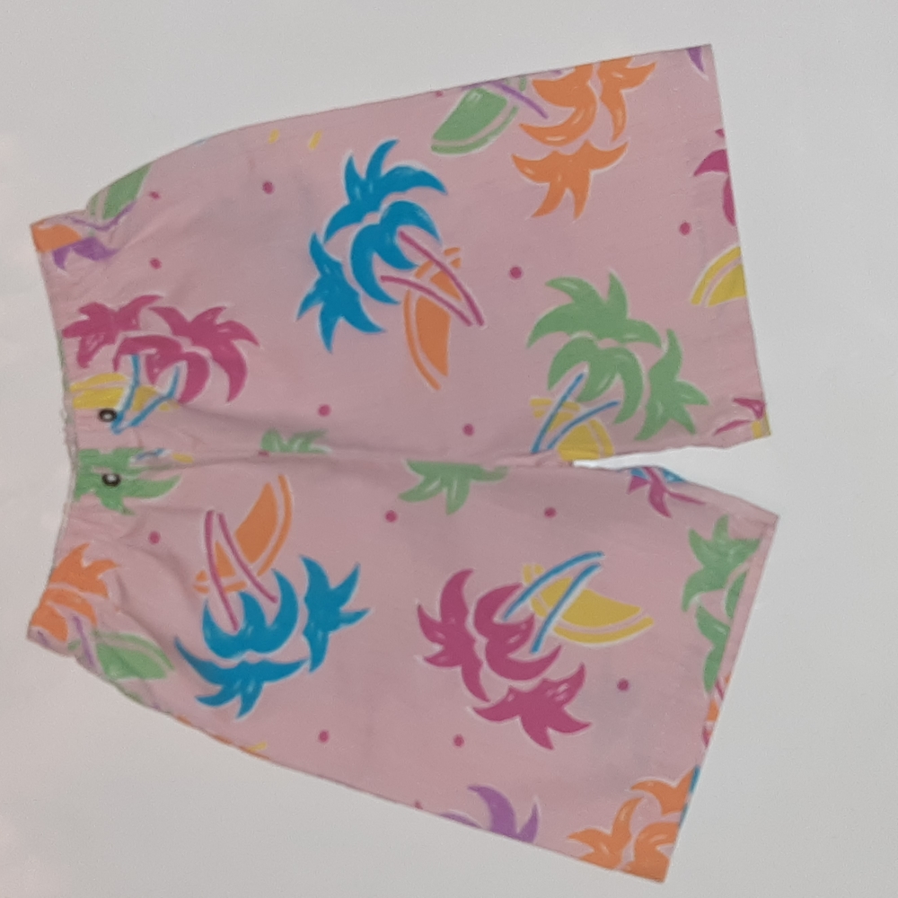 Vintage Girls Pink with Palm Trees Shorts Size 4